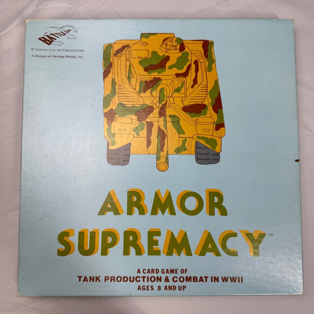 Armor Supremacy 1979 Battleline WWII Tank Card Game COMPLETE 108 Cards VTG